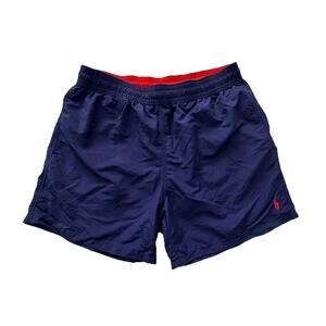 POLO Ralph Lauren Mens Classic Navy Blue Swim Trunks Shorts L EUC